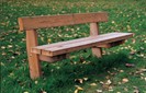 Banc en bois avec dossier